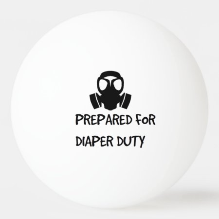 Baby Shower Dad Prepared For Diaper Duty Beer Pong Ping Pong Ball
