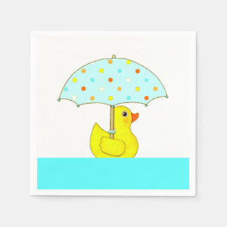 Baby Shower Darling Duck With Umbrella Napkins