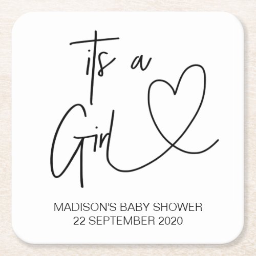 Baby Shower Decorations Its a Girl Coasters