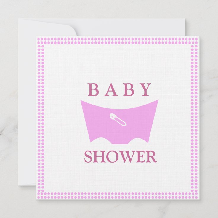 Baby Shower diaper cut out invitation | Zazzle