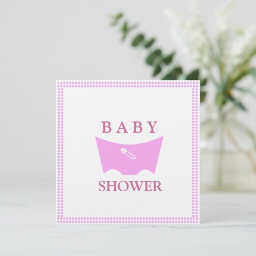 Baby Shower diaper cut out invitation | Zazzle