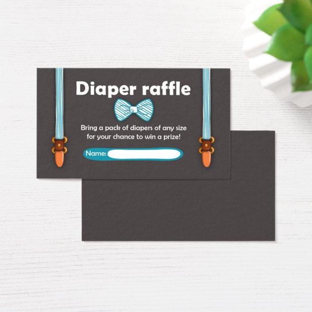 Baby Shower Diaper Raffle Invitation Little Man