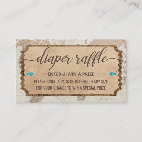 Baby Shower Diaper Raffle Cards