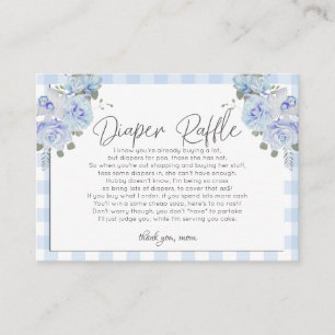 Baby Shower Diaper Raffle FUNNY Baby Shower Blue Enclosure Card