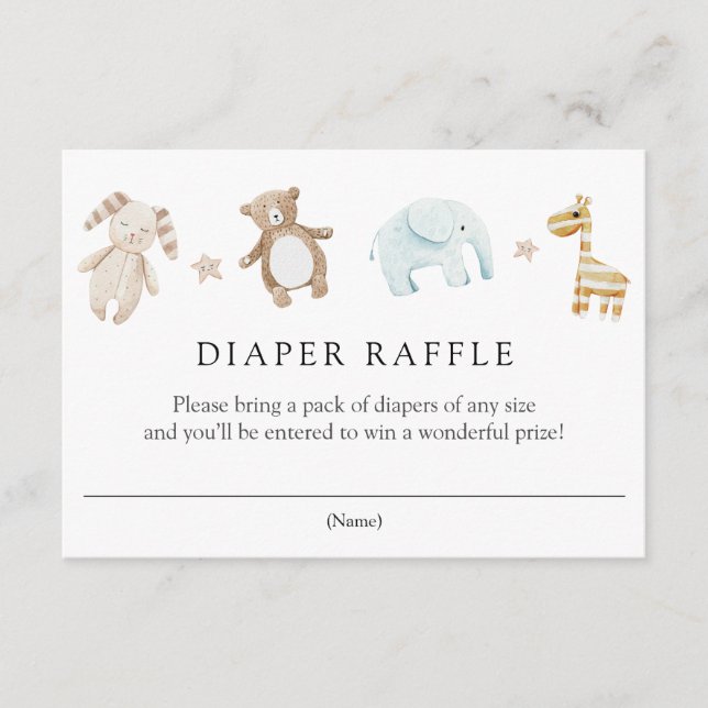 Baby Shower Diaper Raffle insert card (Front)
