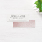 Baby Shower Diaper Raffle | Ombre Rose Glitter (Desk)