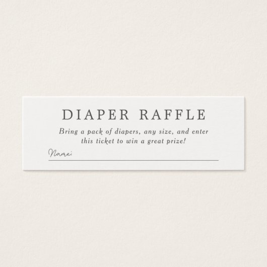Baby Shower Diaper Raffle | Ombre Rose Glitter (Front)