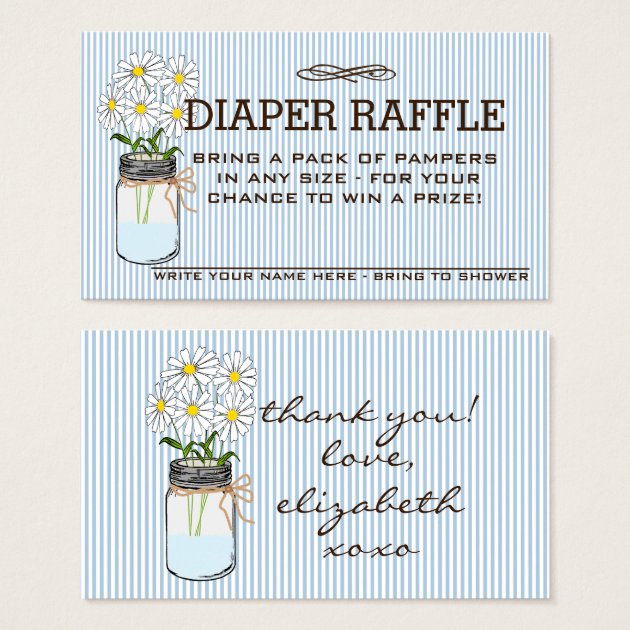 Baby Shower Diaper Raffle Ticket |