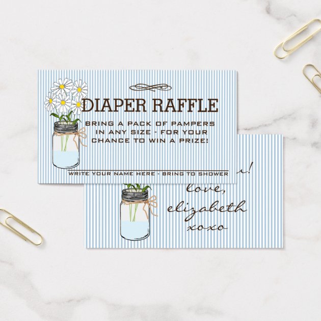 Baby Shower Diaper Raffle Ticket |