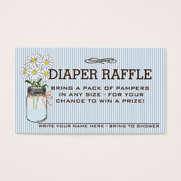 Baby Shower Diaper Raffle Ticket |