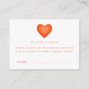 Baby Shower Diaper Raffle Ticket Cards