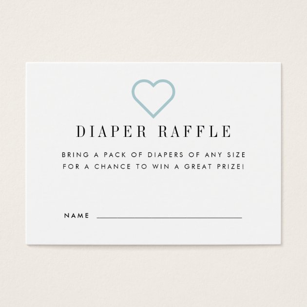 Baby Shower Diaper Raffle Ticket Invitations | Blue