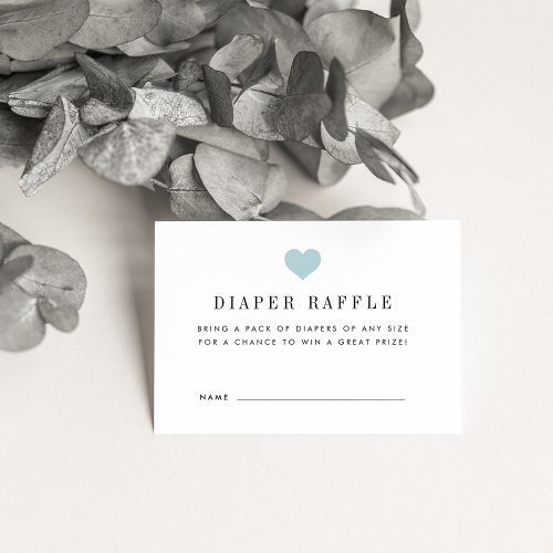 Baby Shower Diaper Raffle Ticket Cards  Blue