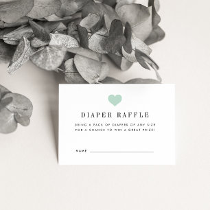 Baby Shower Diaper Raffle Ticket Cards Mint