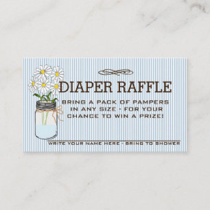 Baby Shower Diaper Raffle Ticket Enclosure Card