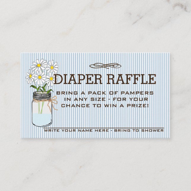 Baby Shower Diaper Raffle Ticket | Enclosure Card (Front)