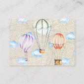Baby Shower Diaper Raffle Tickets | Air Balloon Enclosure Card (Back)