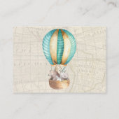 Baby Shower Diaper Raffle Tickets | Air Balloon Enclosure Card (Back)