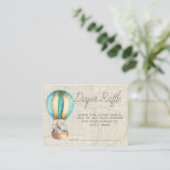 Baby Shower Diaper Raffle Tickets | Air Balloon Enclosure Card (Standing Front)