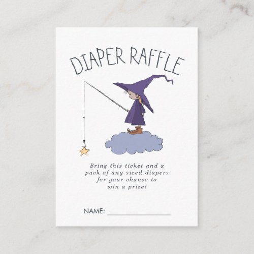 Baby Shower Diaper Raffle Tickets  Little Witch Enclosure Card