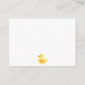 Baby Shower Diaper Raffle Tickets with Rubber Duck Enclosure Card (Back)