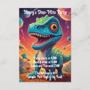Baby shower dino-mite enclosure card