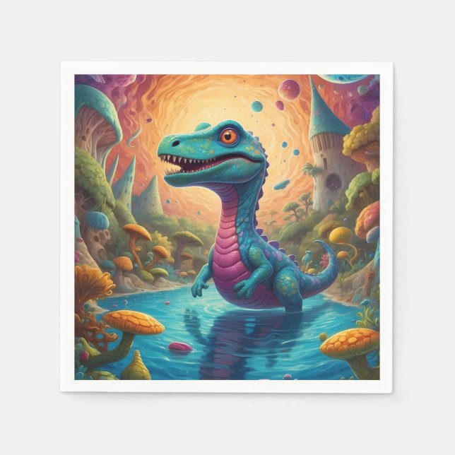  Baby shower Dino-Mite Napkins (Front)