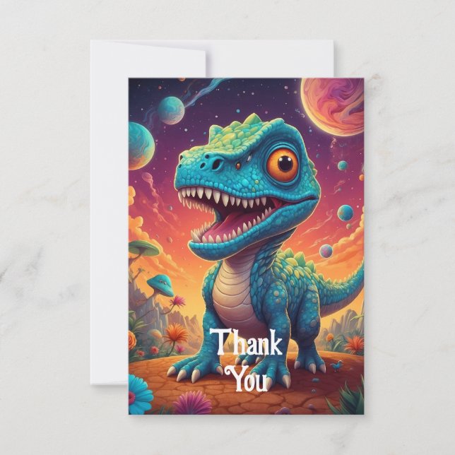 Baby shower dino-mite  thank you card (Front)