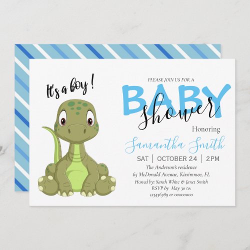 Baby Shower Dinosaur boy Invitation