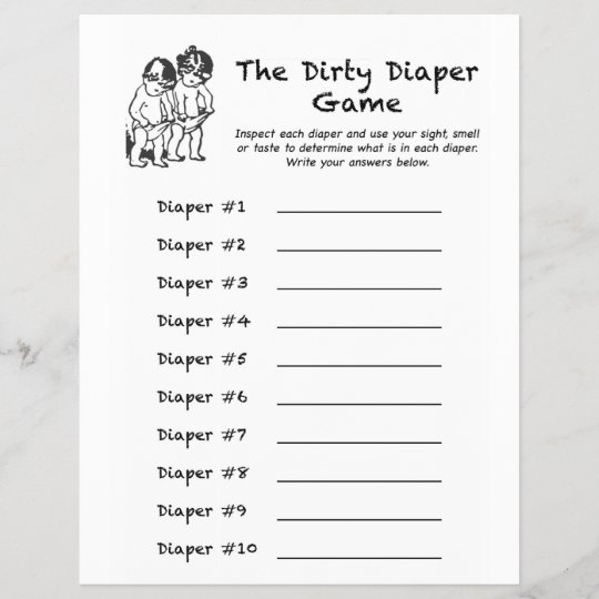 Free Printable Dirty Diaper Game Template Printable Templates by Nora