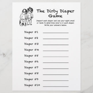 Baby Shower Dirty Diaper Game