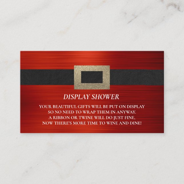 Baby Shower Display Shower Insert Santa Baby (Front)