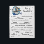 Baby Shower Dragon Knight Mad Libs Game Notepad<br><div class="desc">This design was created though digital art. It may be personalized in the area provided by changing the photo and/or text. Or it can be customized by choosing the click to customize further option and delete or change the color the background, add text, change the text color or style, or...</div>