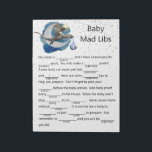 Baby Shower Dragon Knight Mad Libs Game Notepad<br><div class="desc">This design was created though digital art. It may be personalized in the area provided by changing the photo and/or text. Or it can be customized by choosing the click to customize further option and delete or change the color the background, add text, change the text color or style, or...</div>
