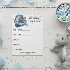 Baby Shower Dragon Little Knight Guesses Game Notepad