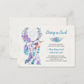 Baby Shower Dreamcatcher Hummingbird Book Request Enclosure Card (Front/Back)