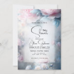 Baby Shower- Dreamy Pink Peony Floral  Invitation