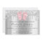 Baby Shower Drips Glitter Pink Feet Gray Boy Girl