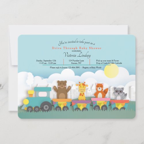Baby Shower Drive By Invitation