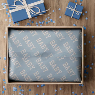 Baby Shower Dusty Blue Tissue Paper