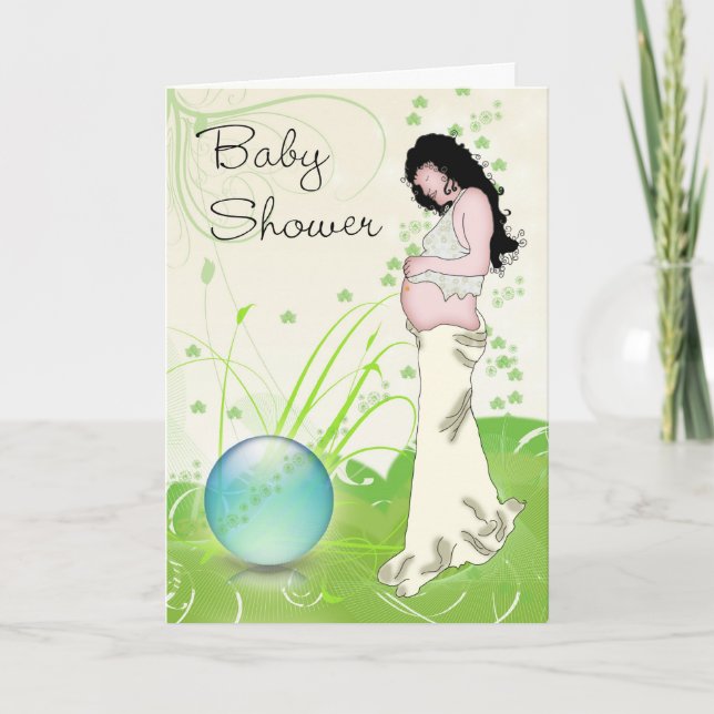 Baby Shower earth mother card (Front)