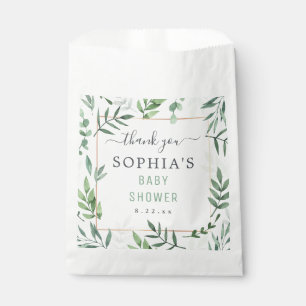 Baby Shower Elegant Watercolor Rustic Botanical Favor Bag