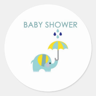 Baby Shower Elephant Sticker