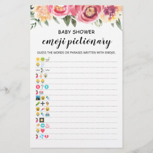Baby Shower Emoji Pictionary with Answers game