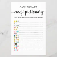 Emoji baby shower outlet game answers