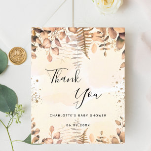 Baby shower eucalyptus glitter budget thank you