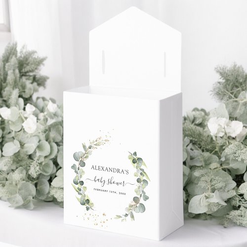 Baby Shower Eucalyptus Greenery Boho Rustic Favor Boxes