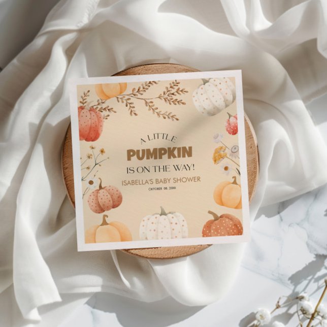 Baby Shower Fall Pumpkin  Napkins (Creator Uploaded)