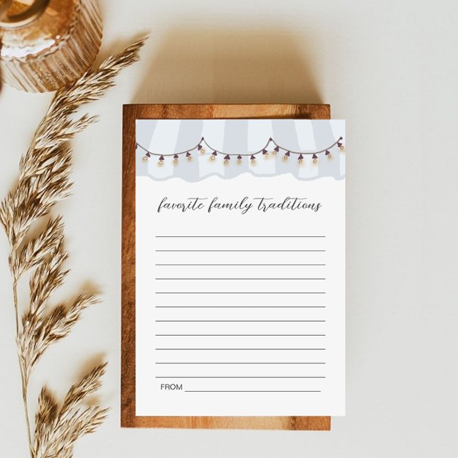 Baby Shower Family Tradition  Note Card (Creator Uploaded)