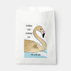 Baby Shower Favor Bag, Gold Flamingo Baby & Mommy Bag